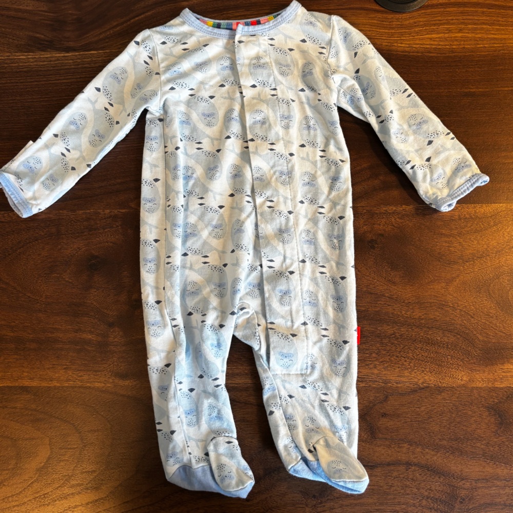 Magnetic Me Blue Seal Newborn Footie